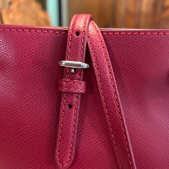 NWT Red leather Coach tote - Picture 3 of 9